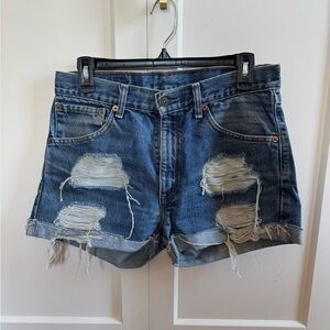 Vintage Levi’s Distressed Jean Shorts